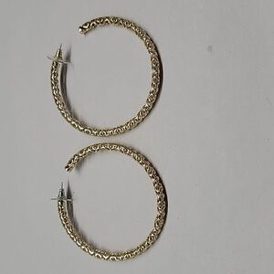 Kendra Scott Maggie Hoop Earrings in Gold Filigree (Read Description)